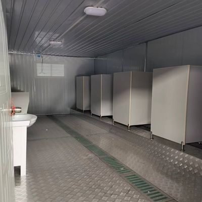 Lista final 20 40 pies listo hecho portátil móvil moderno pequeño contenedor plegable prefabricado inodoro con accesorios bolsa de basura