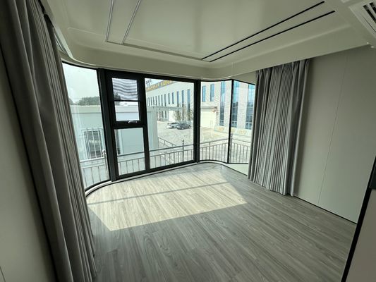 Invernaderos estilo de diseño moderno en la cápsula de espacio de vidrio más popular para una instalación fácil Prefabricado totalmente amueblado