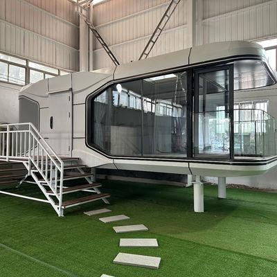 Villa de acero prefabricada portátil para cápsula espacial inteligente multifunción y campamento al aire libre