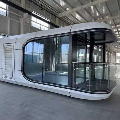Decoración de interiores a medida Diseño moderno Camping de lujo Capsula Casas prefabricadas con sistema inteligente