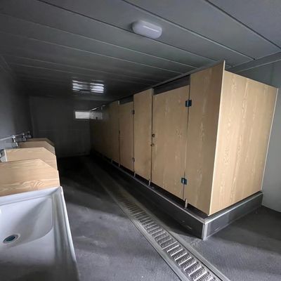 Instalación rápida diseño unisex inodoro prefabricado contenedor modular contenedor móvil inodoro prefabricado fácil de montar baño
