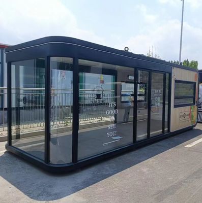 Casa de contenedor modular ecológico ventaja de la pared de placa de aluminio personalizada Casa cápsula para hotel al aire libre