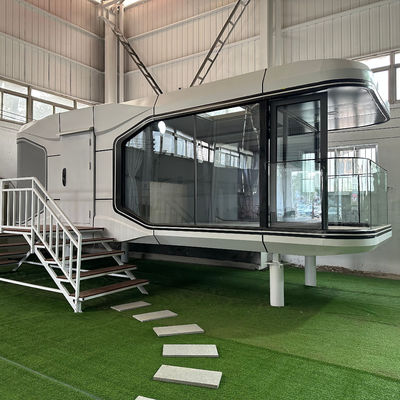 Modular de lujo prefabricado de acero Smart Space Capsule hogar 30-40 años de vida útil decoración interior personalizada para hotel al aire libre