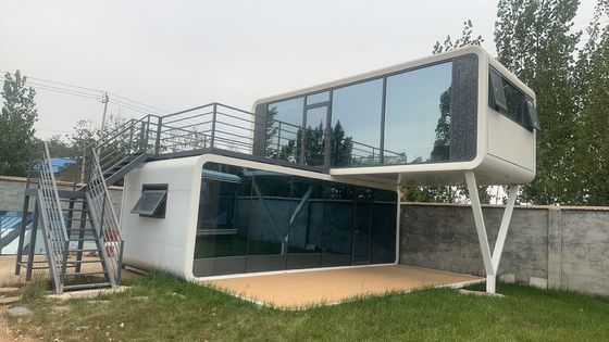 Casa Prefabricada Moderna Capacitación Espacial Cama Hotel Cabina Capacitación Espacial Modular Casa con Luces de Electricidad en Color Personalizado