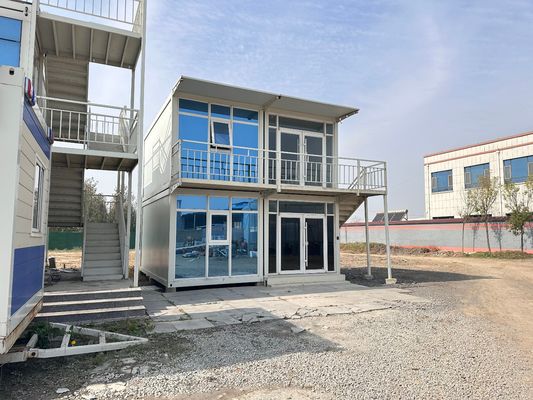 Casa de contenedores de vivienda móvil con diseño único de bajo consumo de carbono y marco modular de acero de 20 pies 40 pies