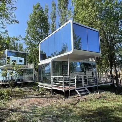 Razoable estilo de diseño contemporáneo exterior Contenedor de acero cápsula hogar cápsula modular hotel a prueba de agua y humedad