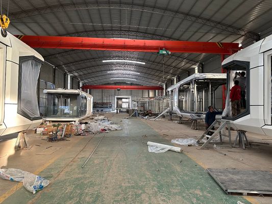Casas verdes de tamaño personalizado Capsula espacial Casas móviles dormitorio Hotel modular para el complejo móvil Prefab pequeñas casas hogar