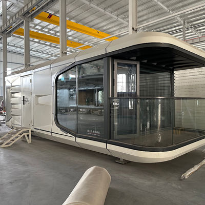 Luxo Resort Turístico Contenedor Casa Moderno Estilo 2 Habitaciones Espacio Capsula Hotel con Ventana de Aluminio