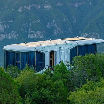 Hotel de lujo prefabricado a medida Casa de camping con pared de placa de aluminio a medida