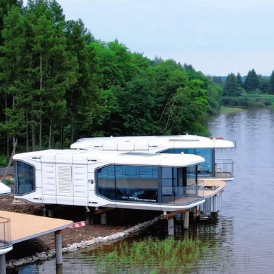 Casa cápsula de espacio prefabricada al aire libre para hotel en contenedores de 20'/40'