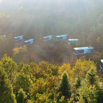 Casa cápsula de espacio prefabricada al aire libre para hotel en contenedores de 20'/40'