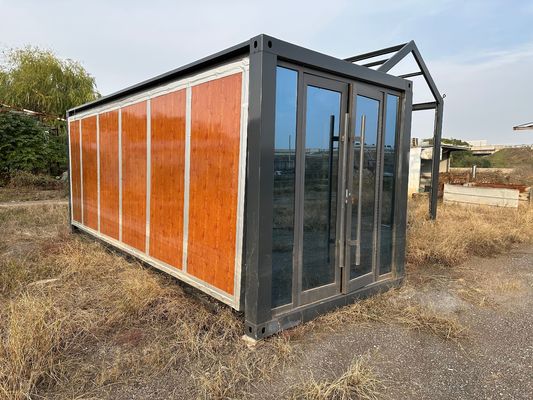 Puente roto Puerta de aluminio panel de sándwich prefabricado Contenedor de paquete plano Casa para oficinas Apartamento Centro comercial Taller en estable