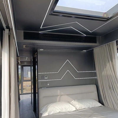 Ventana de aluminio de bajo carbono que ahorra energía Casa modular Vivienda Villa Casa cápsula Hotel Cabina prefabricada con muebles