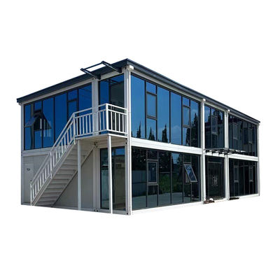 Proporcionar estilo de diseño moderno Casa de contenedores prefabricada hecha de acero galvanizado 180g a fascinante