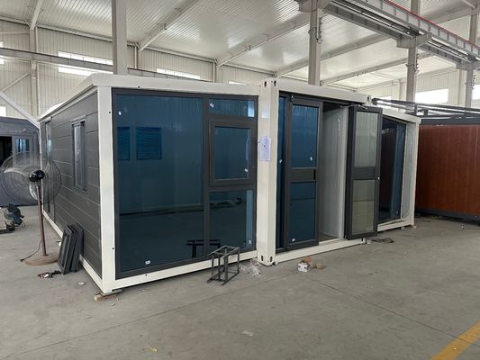 Transporte y carga Contenedor prefabricado multifunción de 20 pies Casa expandible Casa prefabricada plegable de acero ligero