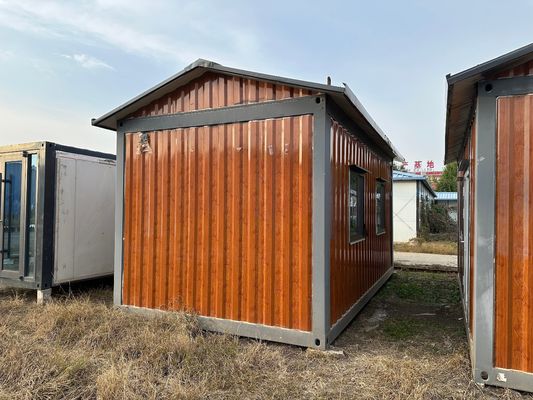 Casa de contenedores prefabricada de grano de madera estable hecha de acero con paredes y techo opcionales de paneles sandwich
