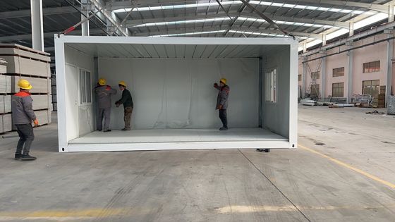 Casa de contenedores plegable de tamaño de color de acero de vidrio de lana para una vida compacta y elegante