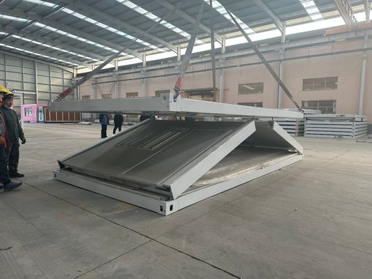 20ft 30ft 40ft generación lista de acero marco de fibra de vidrio techo plegable casa de contenedores para apartamento de usos múltiples