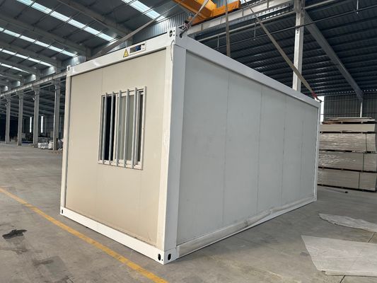 Actualización rápida Construir 20ft 30ft 40ft modular a medida impermeable de vidrio de lana panel de sándwich plegable Contenedor de la casa con 1