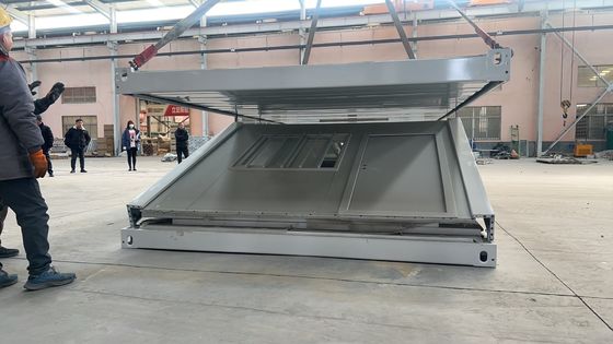 Casa de contenedores plegable con marco de acero galvanizado