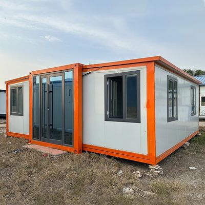 Casa móvil de 40 pies expandible con marco de acero Sala de estar Villa de acero Casa de contenedores de lujo y buen aislamiento térmico