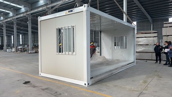 40 pies 20 pies Panel de sándwich de oficina prefabricado plegable hogar móvil dormitorio campamento contenedor plegable en ventana de aluminio duradero