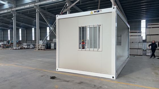 40 pies 20 pies Panel de sándwich de oficina prefabricado plegable hogar móvil dormitorio campamento contenedor plegable en ventana de aluminio duradero