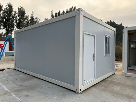 Ventana de aluminio prefabricada a medida móvil modular de paquete plano contenedor de casa de diseño panel de sándwich duradero para el apartamento
