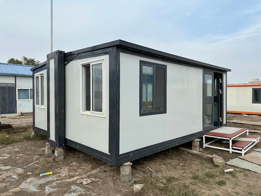 Villa de construcción rápida 20 pies 30 pies 40 pies casas de contenedores móviles expandibles con cocina