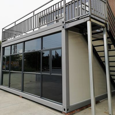 Casa de oficinas con contenedores desmontables de lujo con bajo contenido de carbono Diseño personalizado de 20FT / 40FT con electricidad estándar local