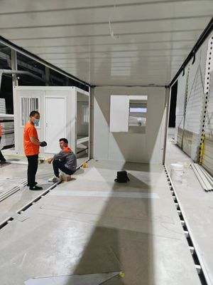 Oficina del hogar Edificio prefabricado de 20 pies 40 pies Mini casa plegable móvil portátil con cocina de requerimiento personalizado