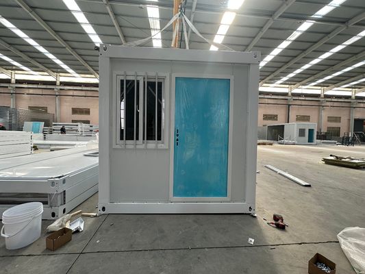 Panel de sándwich plegable Contenedor Casa Porta Cabina Tienda con electricidad estándar local 20FT / 40FT personalizada