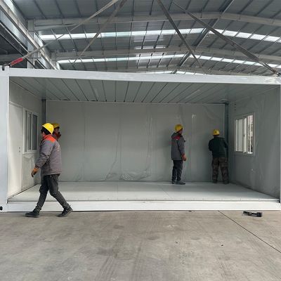 Edificio inteligente plegable Casa de contenedores prefabricada fácil de instalar paneles de sándwich refugio extraíble para conveniencia