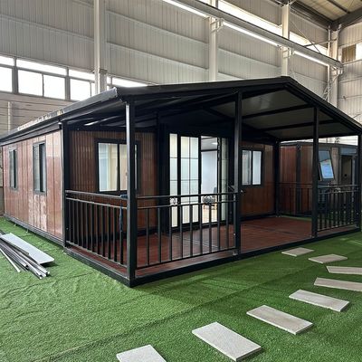 espesor estándar fácil de instalar marco de acero casa de contenedores de lujo 20ft 30ft 40ft prefabricado aislado pequeña casa de contenedores