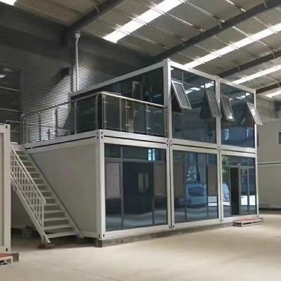 15-30 años de vida útil Casa de contenedores de lujo Prefabricadas Casas de embalaje plano con color personalizado