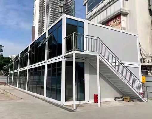15-30 años de vida útil Casa de contenedores de lujo Prefabricadas Casas de embalaje plano con color personalizado