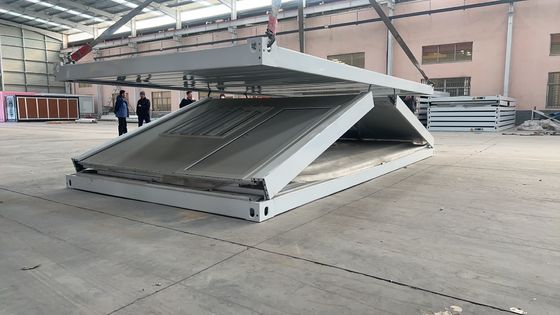 Panel de sándwich Casa plegable prefabricada moderna Casa de contenedores con un ahorro de tiempo de construcción del 70%