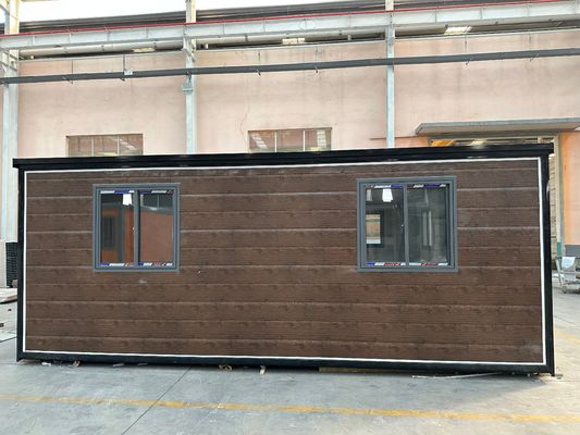 Casa de contenedores expandible de 20 pies con cocina de diseño moderno totalmente amueblada con 2 dormitorios