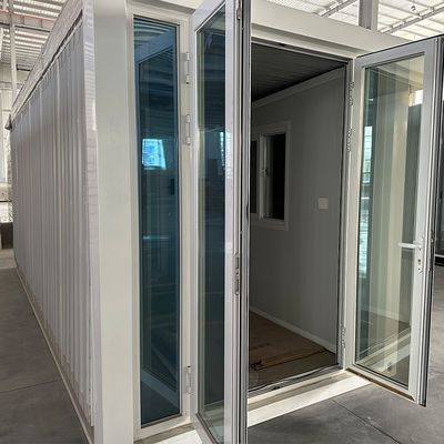 Casa de contenedores expandible de 20 pies 40 pies Vivienda de lujo con panel de pared de lana de vidrio galvanizado y espesor estándar