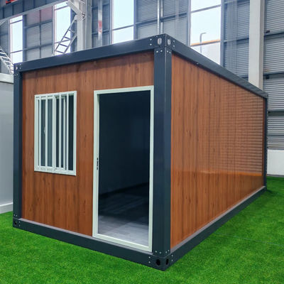 Casa prefabricada rectangular desmontable con material de pared de lana de roca de 50 mm