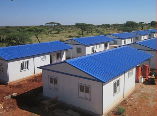 Casas prefabricadas a medida fabricadas en invernaderos y estructura de acero ligero para el mercado de Bangladesh