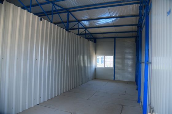 Casa prefabricada de vidrio de 2 pisos para familias pequeñas con ventana de aluminio y piso de madera