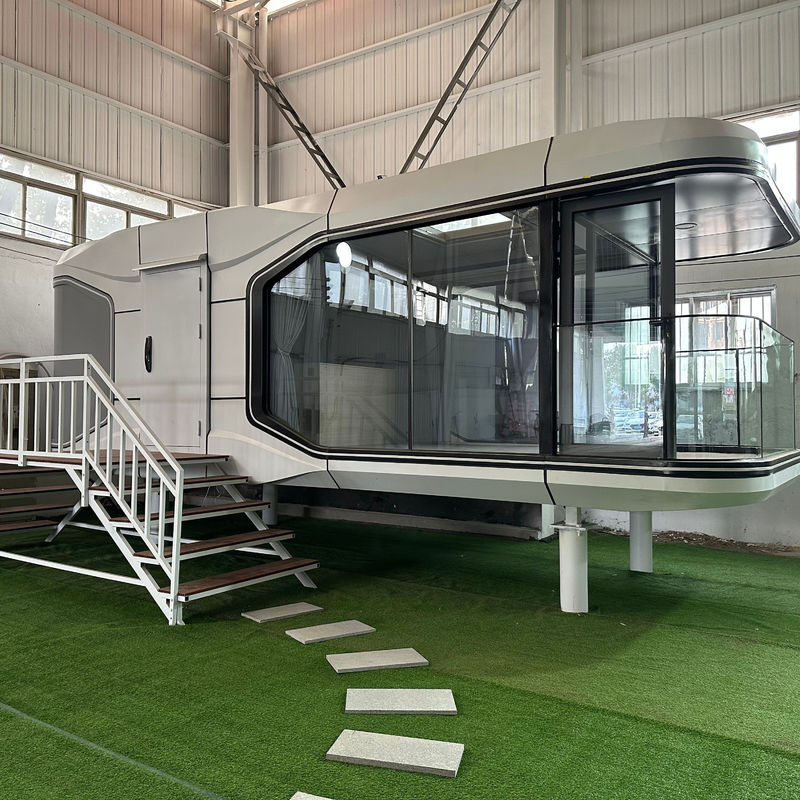 Villa de acero prefabricada portátil para cápsula espacial inteligente multifunción y campamento al aire libre