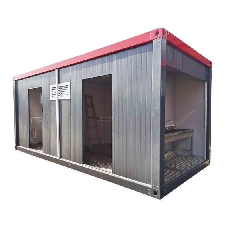 Instalación rápida diseño unisex inodoro prefabricado contenedor modular contenedor móvil inodoro prefabricado fácil de montar baño