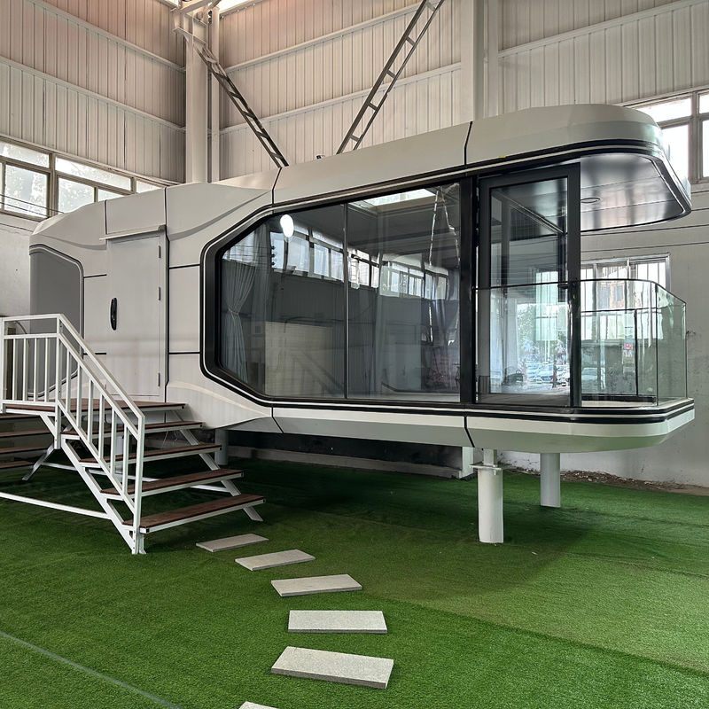 Modular de lujo prefabricado de acero Smart Space Capsule hogar 30-40 años de vida útil decoración interior personalizada para hotel al aire libre