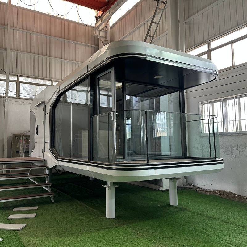 Gabinete plano transporte y carga personalizado hotel de lujo prefabricado moderno cápsula espacial casa de camping para casa pequeña