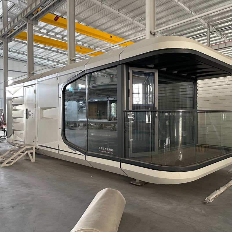 Luxo Resort Turístico Contenedor Casa Moderno Estilo 2 Habitaciones Espacio Capsula Hotel con Ventana de Aluminio