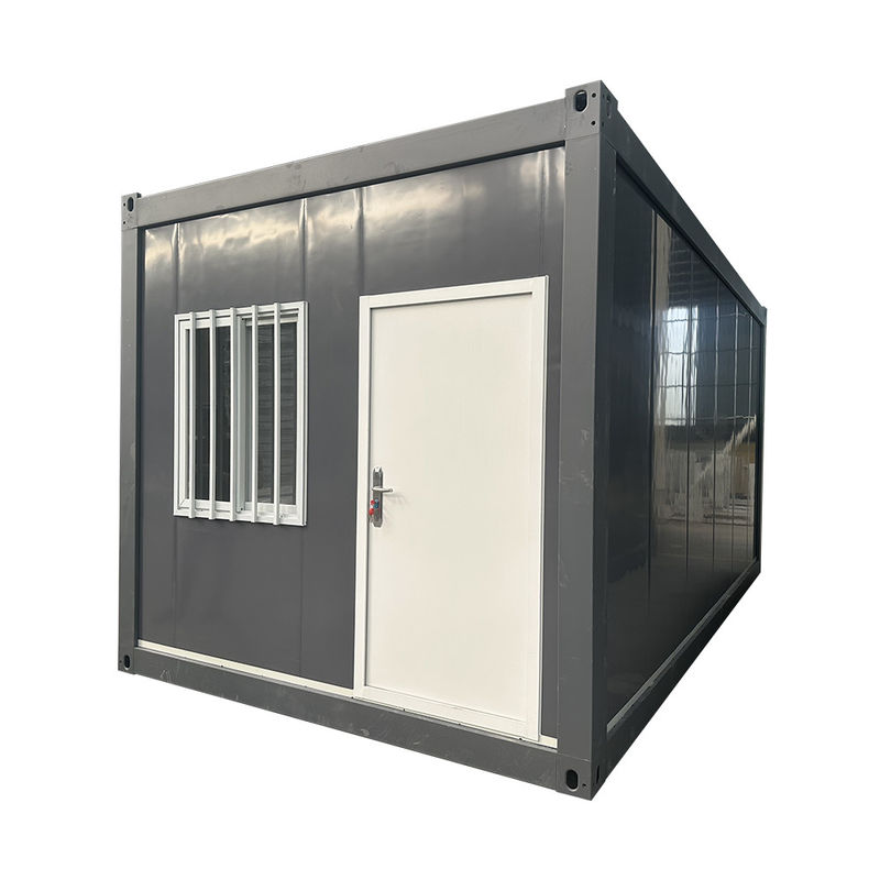 Ventana de acero de plástico bien diseñada estable 20 40 pies Panel de seguridad de sándwich personalizado Casa de contenedores desmontable prefabricada