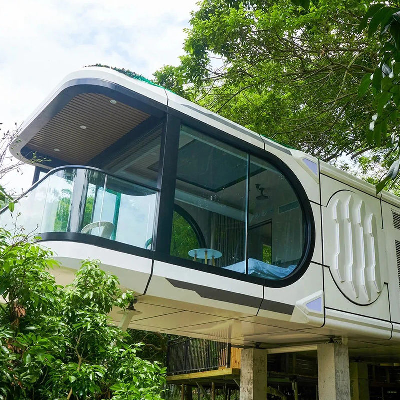 Contenedor moderno móvil capsula hotel experiencia de comodidad y eficiencia con la casa de la cápsula espacial