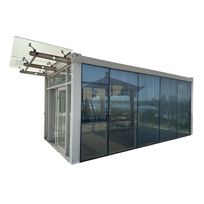 Hotel Prefab estable a prueba de agua a prueba de fuego a prueba de viento paneles de sándwich a prueba de viento casa de contenedores con ventana de aluminio